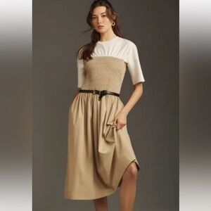 Anthropologie The Lilou Twofer Midi Dress by Maeve